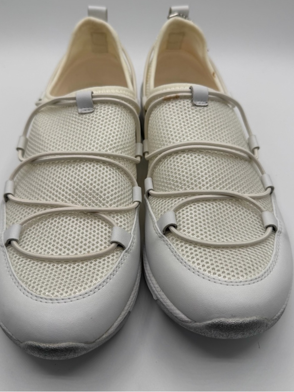Foot Petals Mesh Slip On Sneakers Women 8.5 White Comfort Walking Shoes View 2